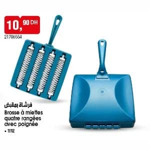 Brosse à miettes quatre rangées avec poignée