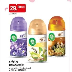 Désodorisant Air Wick (Lavande / Vanille / Aoud)