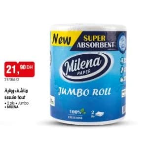Essuie tout Jumbo MILENA 2 plis