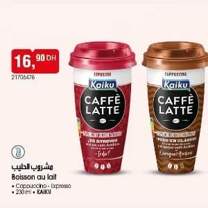 KAIKU Boisson au lait Cappuccino ou Expresso