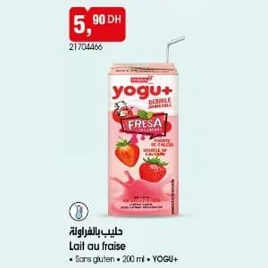 Lait au fraise YOGU+