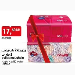 Lot de 2 boîtes mouchoirs DALAA