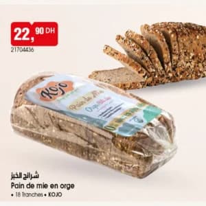 Pain de mie en orge
