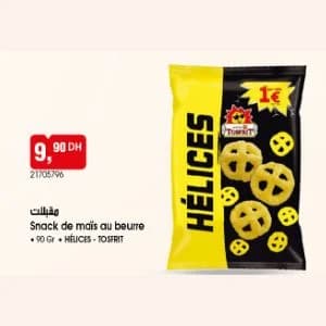 Snack de maïs au beurre Hélices Tosfrit
