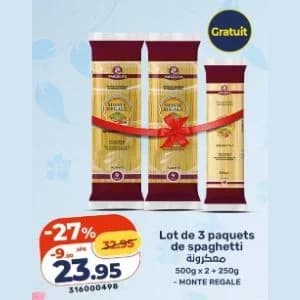Lot de 3 paquets de spaghetti