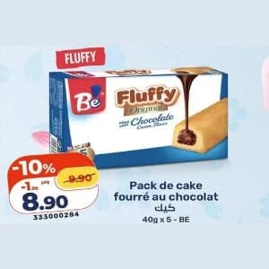 Pack de cake fourré au chocolat Fluffy
