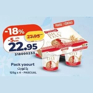 Pack yaourt Fraise / Céréale